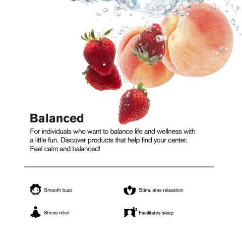 200mg Strawberry & Peach THC Seltzer - Delta 9 Nano - Fresh - Thumbnail 4