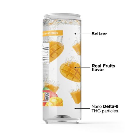 200mg Mango THC Seltzer - D9 Nano - Fresh - Thumbnail 3