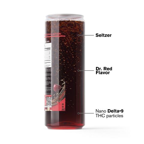 100mg Dr.Red THC Seltzer - D9 Nano - Fresh - Thumbnail 3