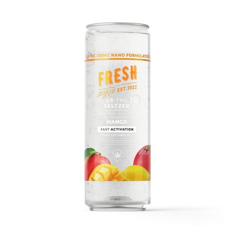 100mg Mango THC Seltzer - D9 Nano - Fresh - Thumbnail 1