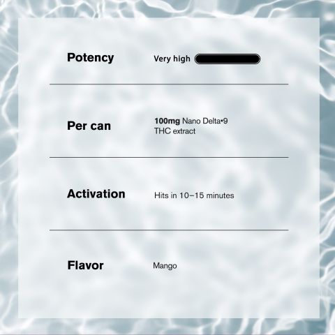 100mg Mango THC Seltzer - D9 Nano - Fresh - Thumbnail 5