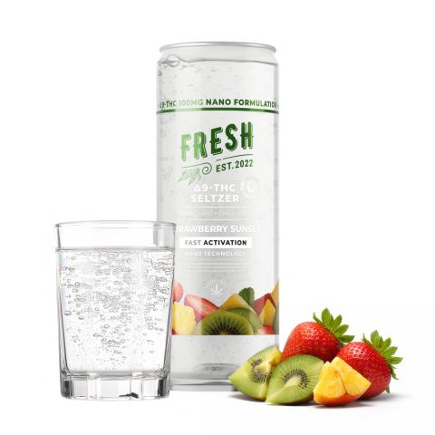 100mg Strawberry Sunset THC Seltzer - D9 Nano - Fresh - Thumbnail 2