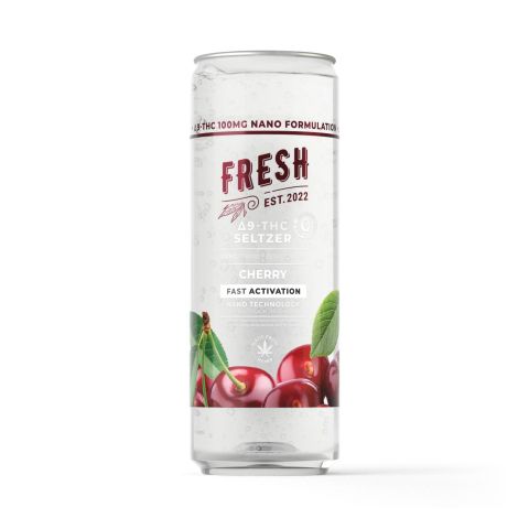100mg Cherry THC Seltzer - D9 Nano - Fresh - Thumbnail 1