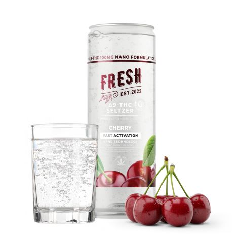 100mg Cherry THC Seltzer - D9 Nano - Fresh - Thumbnail 2