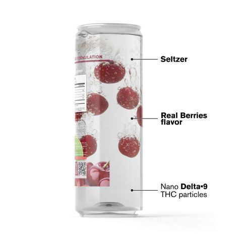 100mg Cherry THC Seltzer - D9 Nano - Fresh - Thumbnail 3