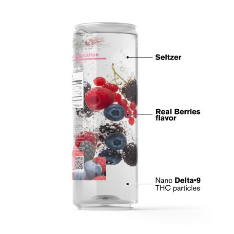 100mg Berries THC Seltzer - D9 Nano - Fresh - Thumbnail 3