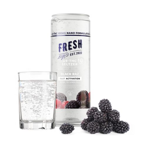 100mg Black Raz THC Seltzer - D9 Nano - Fresh - Thumbnail 2