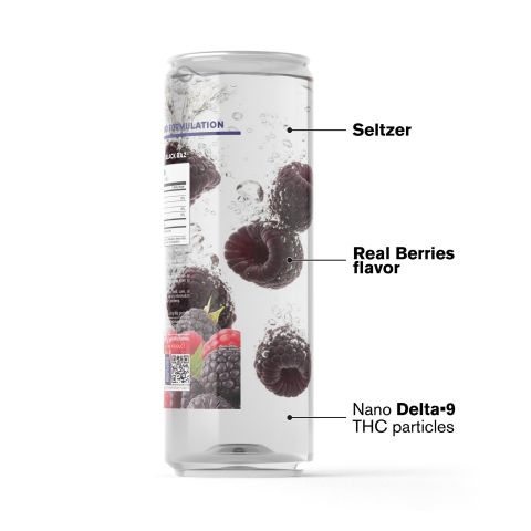 100mg Black Raz THC Seltzer - D9 Nano - Fresh - Thumbnail 3