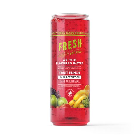 100mg Fruit Punch THC Water - D9 Nano - Fresh - Thumbnail 1