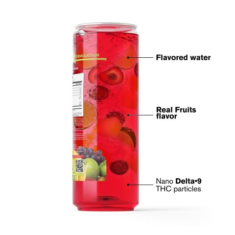 D9 Nano Fruit Punch THC Water - 100mg - Fresh - Thumbnail 3