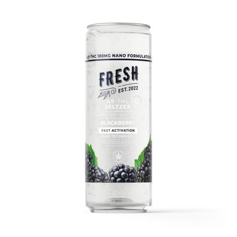 100mg Blackberry THC Seltzer - D9 Nano - Fresh - Thumbnail 1