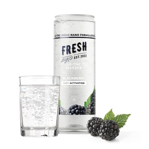 100mg Blackberry THC Seltzer - D9 Nano - Fresh - Thumbnail 2