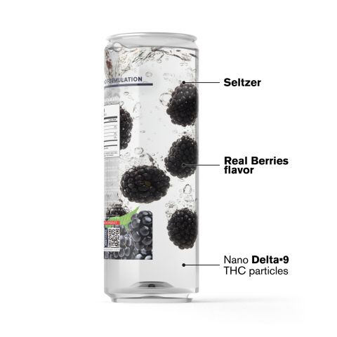 100mg Blackberry THC Seltzer - D9 Nano - Fresh - Thumbnail 3