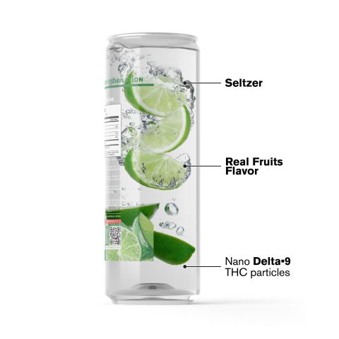 100mg Lime THC Seltzer - D9 Nano - Fresh - Thumbnail 3