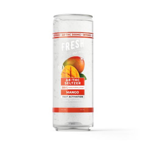 300mg Mango THC Seltzer - D8 Nano - Fresh - Thumbnail 1