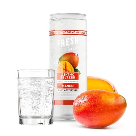 300mg Mango THC Seltzer - D8 Nano - Fresh - Thumbnail 2