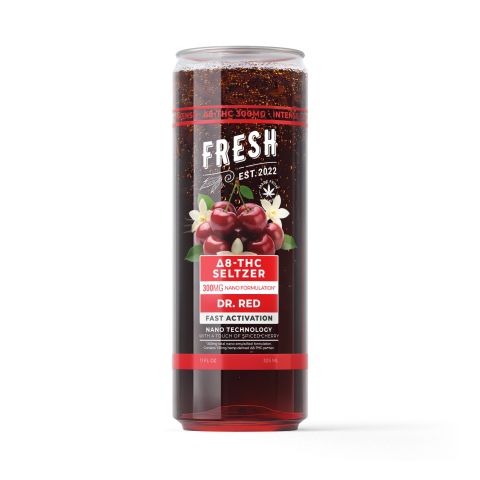 300mg Dr.Red THC Seltzer - D8 Nano - Fresh - Thumbnail 1