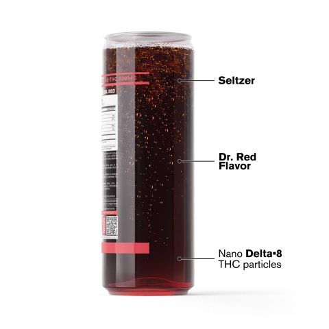 300mg Dr.Red THC Seltzer - D8 Nano - Fresh - Thumbnail 3