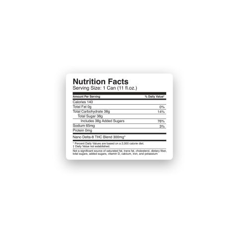 300mg Lime THC Seltzer - D8 Nano - Fresh - Thumbnail 8