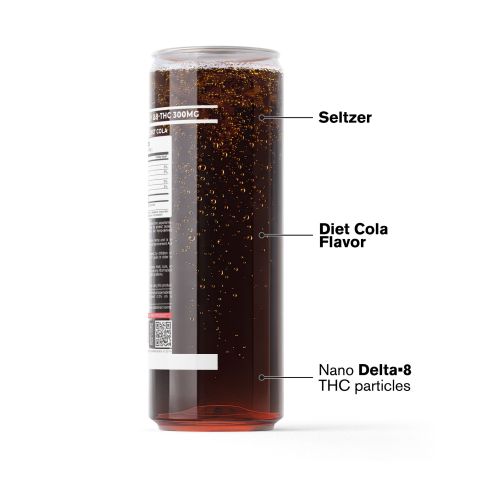 300mg Diet Cola THC Seltzer - D8 Nano - Fresh - Thumbnail 3