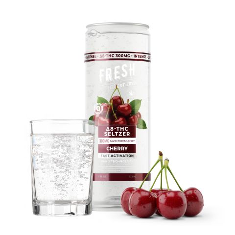 300mg Cherry THC Seltzer - D8 Nano - Fresh - Thumbnail 2