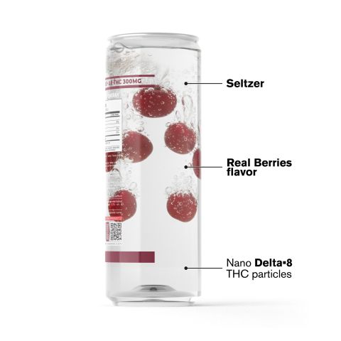 300mg Cherry THC Seltzer - D8 Nano - Fresh - Thumbnail 3