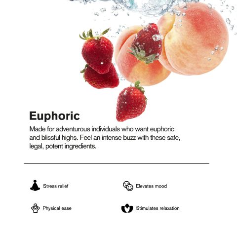 300mg Strawberry & Peach THC Seltzer - D8 Nano - Fresh - Thumbnail 4