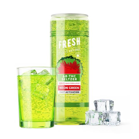 300mg Neon Green THC Seltzer - D8 Nano - Fresh - Thumbnail 2