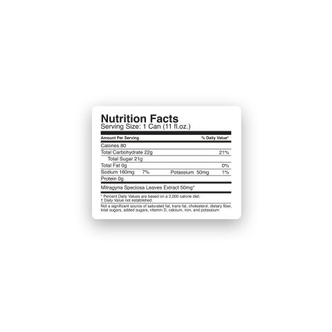 50mg Mitragynine, Nano, Kratom Electrolyte Drink - Orange - Thumbnail 8