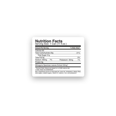 50mg Mitragynine, Nano, Kratom Electrolyte Drink - Blue Raspberry - Fresh - Thumbnail 8