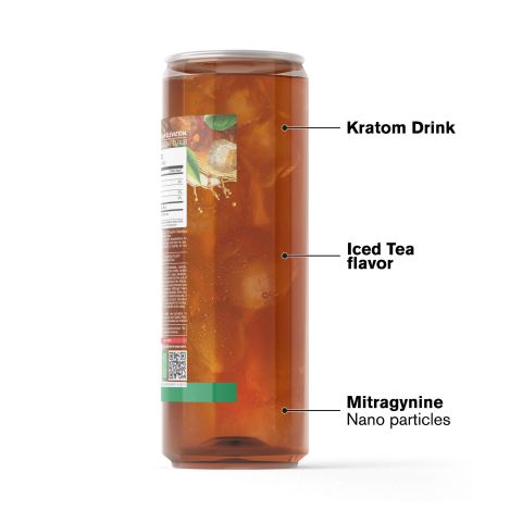 50mg Mitragynine, Kratom Nano Iced Tea - Unsweetened - Thumbnail 3