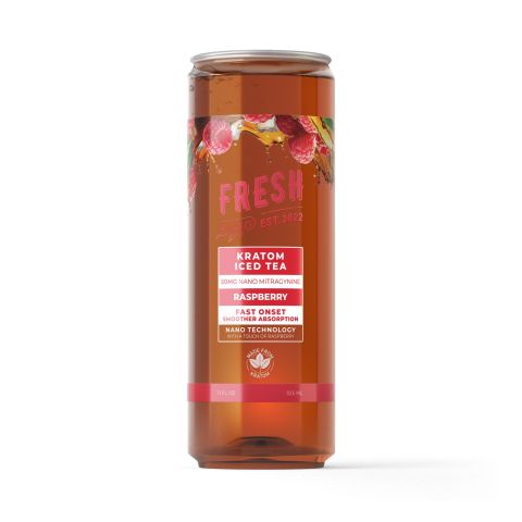50mg Mitragynine, Nano, Kratom Iced Tea - Raspberry - Fresh - Thumbnail 1
