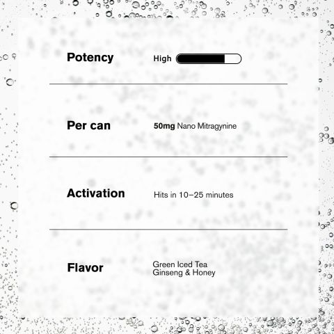 50mg Mitragynine, Nano, Kratom Iced Tea - Ginseng & Honey - Thumbnail 5