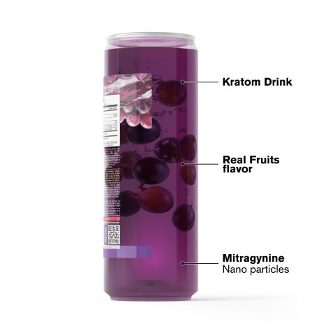 50mg Mitragynine, Nano, Kratom Juice - Grape - Fresh - Thumbnail 3