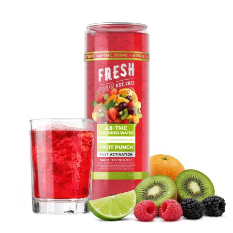 300mg - Fruit Punch THC Water - D8 Nano - Fresh - Thumbnail 2