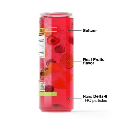 300mg - Fruit Punch THC Water - D8 Nano - Fresh - Thumbnail 3